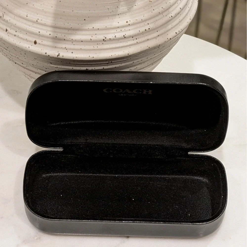 Coach New York Eyeglasses Case Black Hard Shell‎ Clamshell Luxury Sunglasses